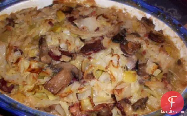 Mightyro's Bacon, Leeks and Cabbage Casserole