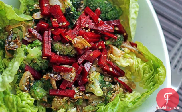 Broccoli, Beetroot And Lettuce