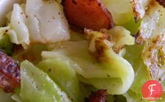 Fried Irish Cabbage with Bacon