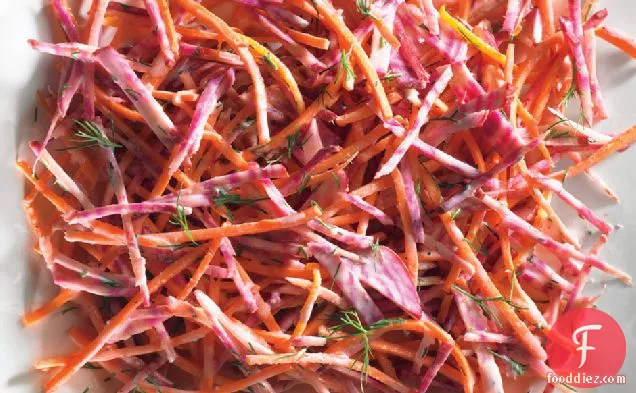 Candy-stripe Beet And Carrot Slaw