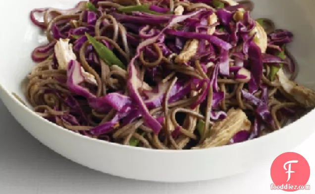 Soba Noodle Salad with Chicken and Scallions