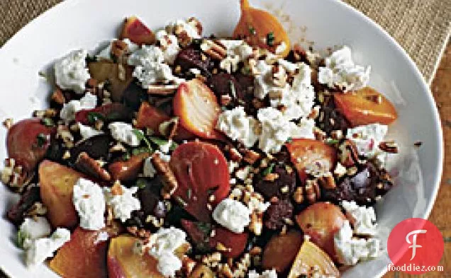 Beet Salad With Oregano, Pecans, And Goat Cheese