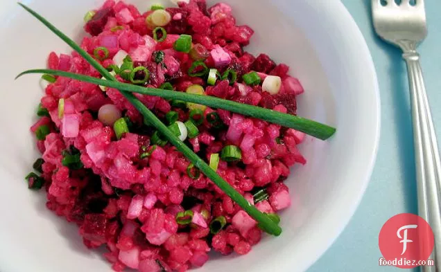 Roasted Beet Salad With Barley, Feta, And Red Onion