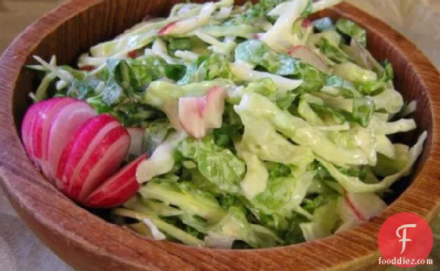 Honey Mustard Coleslaw With Radishes