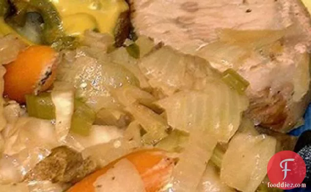 Crock Pot Pork and Cabbage Dinner