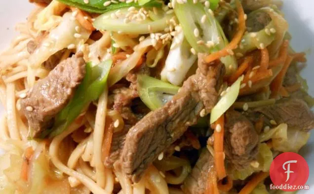 Beef, Miso and Sesame Noodles
