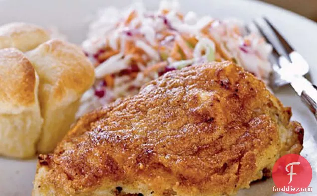 Buttermilk Oven-Fried Chicken with Coleslaw