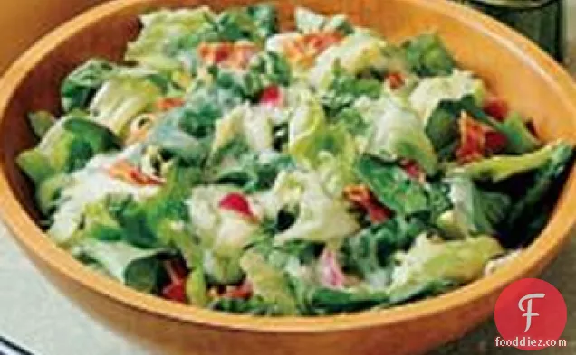Greens with Hot Bacon Dressing