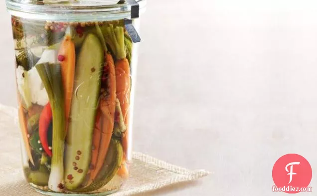 Refrigerator Pickles: Cauliflower, Carrots, Cukes, You Name It