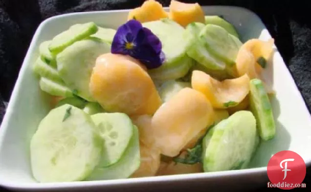 Cantaloupe and Cucumber Salad