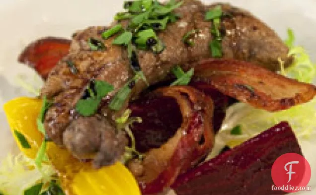 Shad Roe With Beets, Bacon, And Balsamic