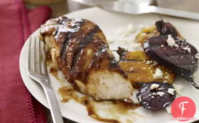 Apricot-balsamic-glazed Chicken With Grilled Beets