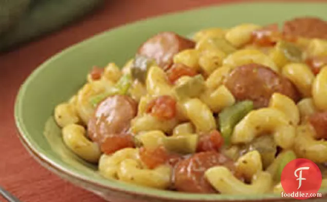 Chicago-Style Franks and Macaroni