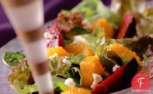 Field Salad with Tangerines, Roasted Beets, and Feta