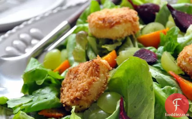 Roasted Beet Salad With Fried Goat Cheese Croutons