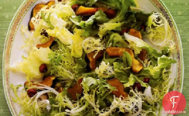Chicory Salad with Maple-Roasted Acorn Squash