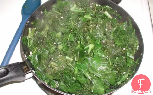 Lemon-Garlic Greens Saute