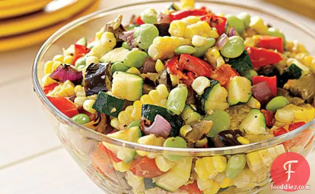 Grilled-Vegetable Succotash Salad