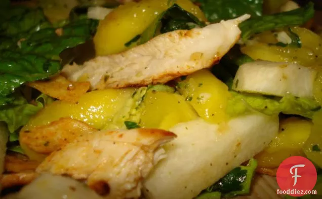 Chicken, Mango & Jicama Salad W Tequila-Lime Vinaigrette