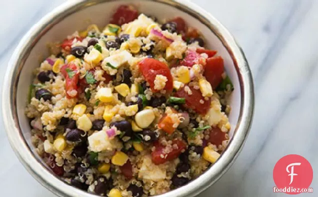 Mexican Quinoa Salad with Black Beans, Corn, and Tomatoes