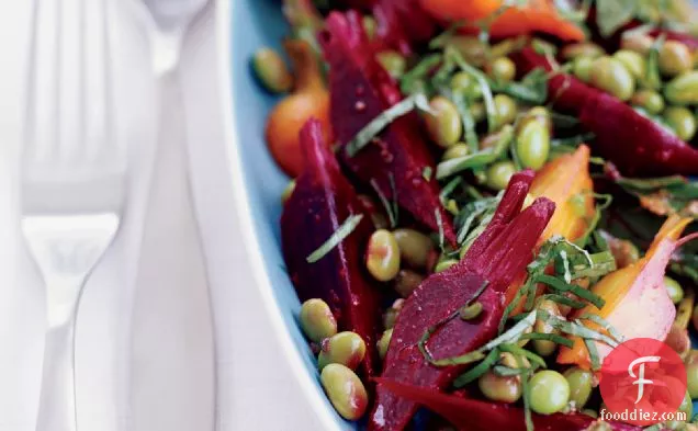 Edamame Salad with Baby Beets and Greens