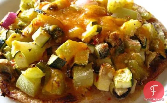 Green Tomatoes & Zucchini Pizza my way to have fried green tomatoes