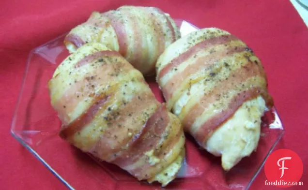 Bacon Wrapped Boursin Stuffed Chicken Breasts - a Deux!