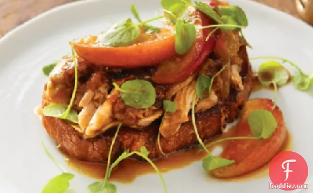 Open-Faced Porchetta Sandwich with Caramelized Apples