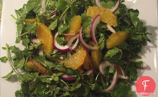Watercress, Orange and Red Onion Salad
