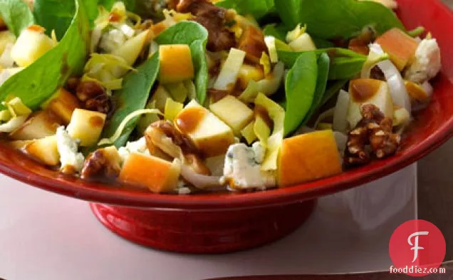 Chopped Apple Salad with Pomegranate Vinaigrette