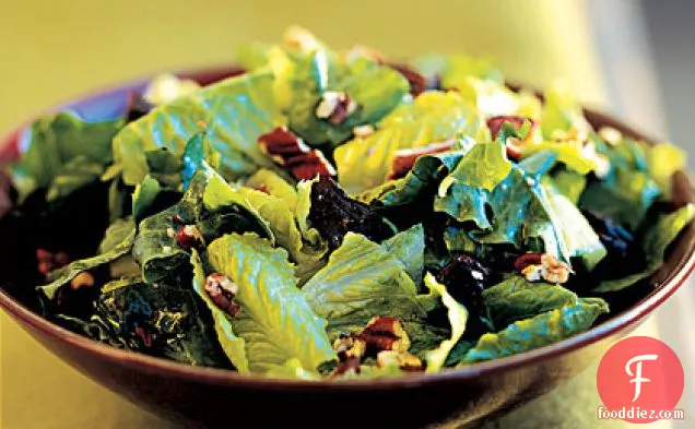 Mixed Green Salad With Dried Plums and Toasted Pecans