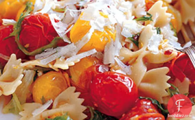 Farfalle with Wilted Frisée and Burst Tomatoes