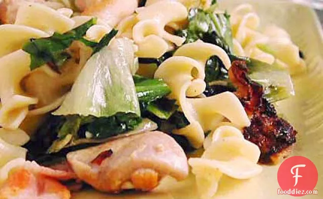 Egg Noodles with Chicken and Escarole