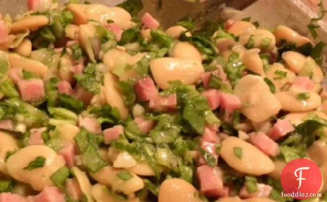 Fava Bean Salad With Jamon and Fresh Mint