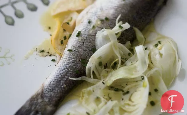 Ginger-and-Lemon-Steamed Striped Bass with Fennel Salad