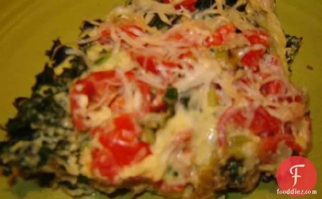 Baked Eggs & Kale Parmesan (Frittata)
