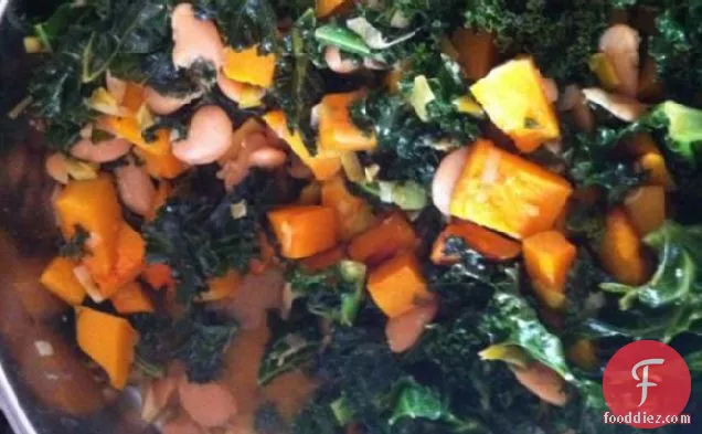 Butternut Squash, White Bean and Kale Ragout (Vegan)