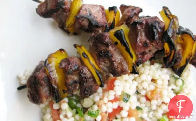 Sunday Supper: Lamb Kebabs with Israeli Couscous