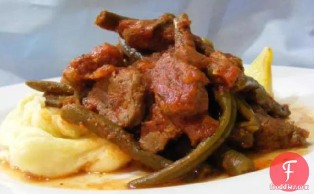 Greek Braised Lamb With Green Beans and Tomato