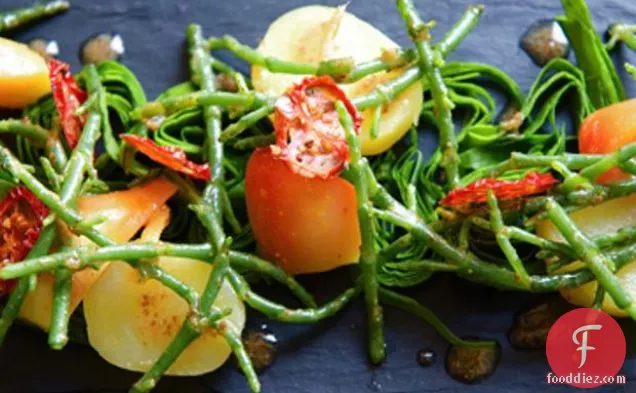 Golden Beet And Samphire Salad With Hot Bacon Dressing