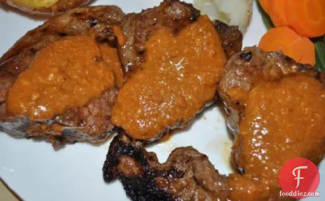 Lamb Chops With Spicy Peanut Sauce