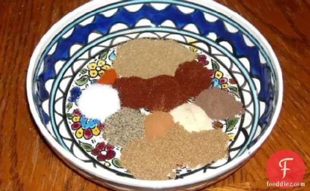 मोरक्कन स्पाइस रब (मेमने और अन्य मांस के लिए)