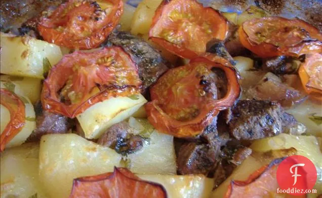 Tave (Cypriot Baked Lamb and Potatoes With Cumin and Tomatoes)