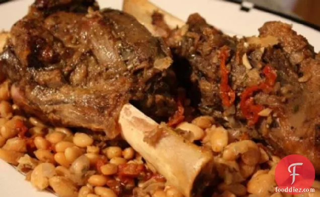 Lamb Shanks W/ White Beans & Sun-Dried Tomatoes