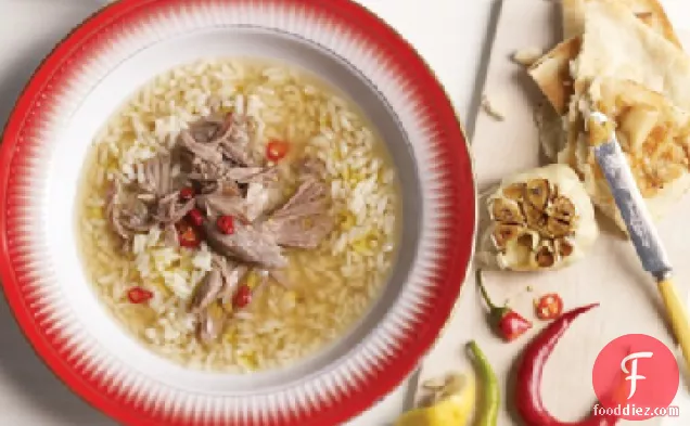 Turkish Rice Soup with Lamb