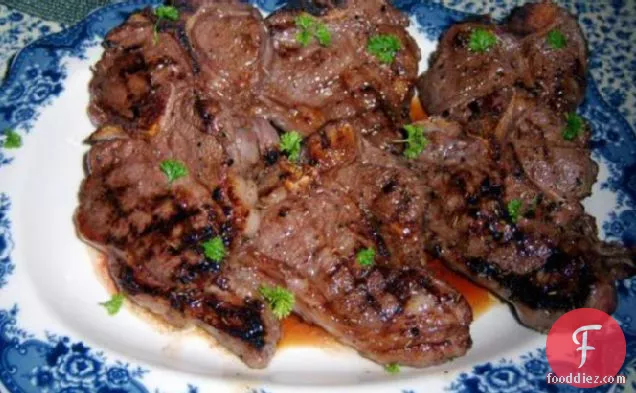 Grilled Lamb Chops in Pomegranate Marinated