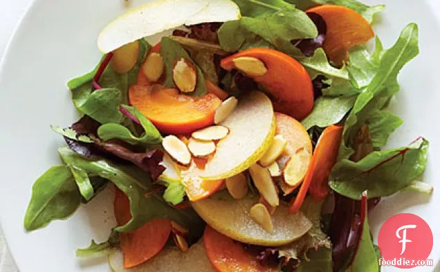 Asian Pear, Persimmon, and Almond Salad