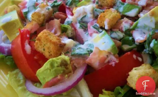 BLT Salad With Creamy Basil Dressing