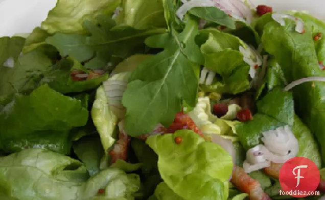 Salad Greens And Mustard Vinaigrette