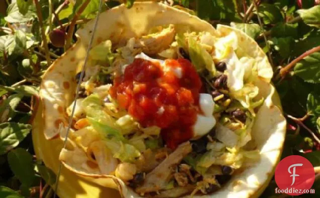 Bean and Chicken Taco Salad